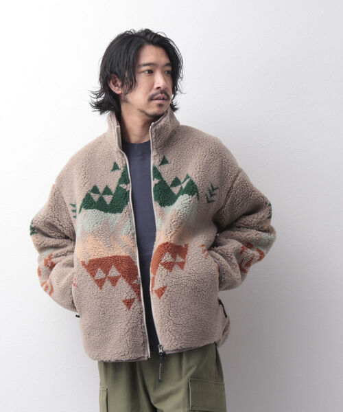 PENDLETON（ペンドルトン）の「【PENDLETON/ペンドルトン】Boa Stand Blouson ボアフリース ブルゾン（ブルゾン・メンズ・ホワイト/ブラック/ベージュ/ネイビー・M/L）」の13枚目の写真