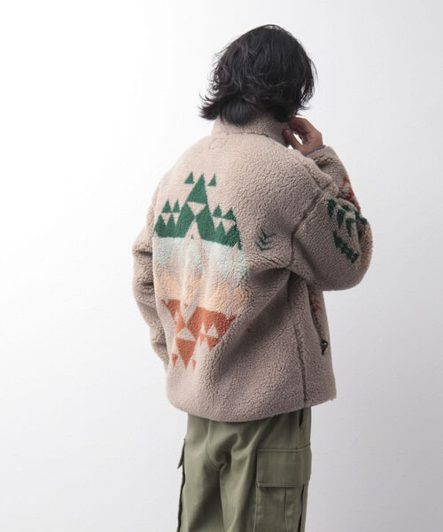 PENDLETON（ペンドルトン）の「【PENDLETON/ペンドルトン】Boa Stand Blouson ボアフリース ブルゾン（ブルゾン・メンズ・ホワイト/ブラック/ベージュ/ネイビー・M/L）」の8枚目の写真
