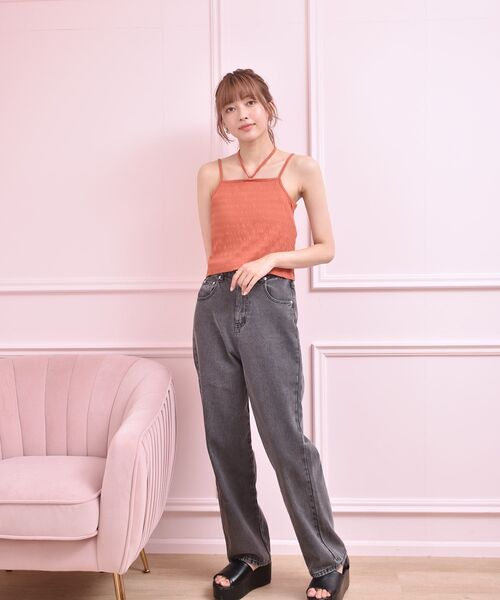 ems excite(エムズエキサイト)の「【セットアイテム】Wリボンカーデ゛SET(Tシャツ/カットソー・レディース・ブラック/オレンジ/ナチュラル・FREE)」の18枚目の写真