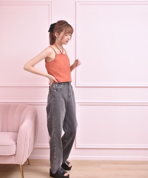 ems excite(エムズエキサイト)の「【セットアイテム】Wリボンカーデ゛SET(Tシャツ/カットソー・レディース・ブラック/オレンジ/ナチュラル・FREE)」の19枚目の写真