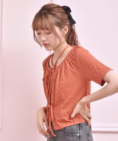 セール】【セットアイテム】Wリボンカーデ゛SET（Tシャツ