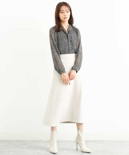 MK MICHEL KLEIN(エムケーミッシェルクラン)の「レオパード柄ボウタイブラウス/洗える(シャツ/ブラウス・レディース・ブラック/モカ・38)」の13枚目の写真