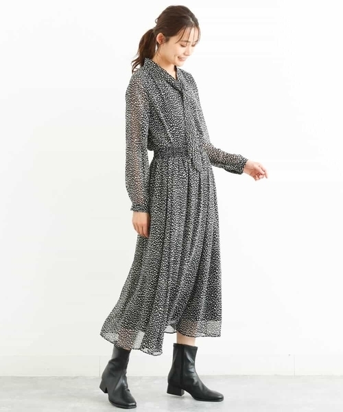 MK MICHEL KLEIN(エムケーミッシェルクラン)の「レオパード柄ボウタイブラウス/洗える(シャツ/ブラウス・レディース・ブラック/モカ・38)」の22枚目の写真
