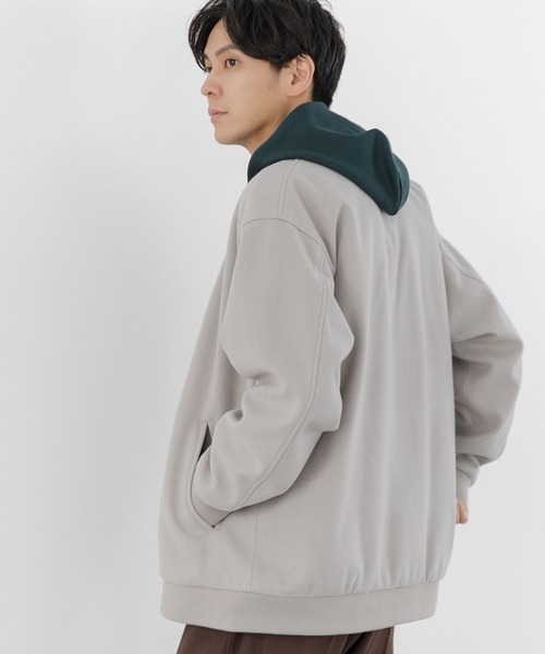 LAKOLE（ラコレ）の「ウーリーテックスタジャン / 281612（スタジャン・メンズ・アイボリー/ブラック/グリーン・LARGE/X-LARGE/MEDIUM）」の8枚目の写真