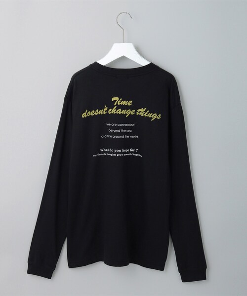 INDIVI（インディヴィ）の「【WORLD for the World】バックロゴ ロングTシャツ（Tシャツ/カットソー・レディース・ブラック/ホワイト・05/13/38）」の2枚目の写真