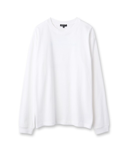 INDIVI（インディヴィ）の「【WORLD for the World】バックロゴ ロングTシャツ（Tシャツ/カットソー・レディース・ブラック/ホワイト・05/13/38）」の3枚目の写真