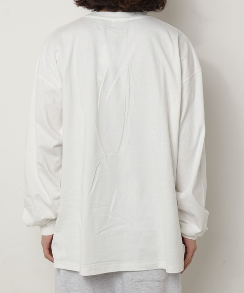 WEGO（ウィゴー）の「WEGO/ヘビーウエイト 刺繍BIGロンT（Tシャツ/カットソー・メンズ・ホワイト/杢グレー・MEDIUM/LARGE）」の22枚目の写真