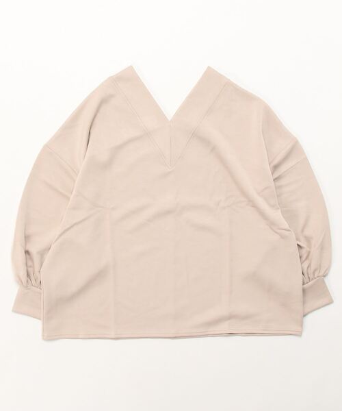 ANOTHER S(アナザーエス)の「ポンチプルオーバー(Tシャツ/カットソー・レディース・グレイッシュベージュ/ブラック/テラコッタ・M)」の3枚目の写真