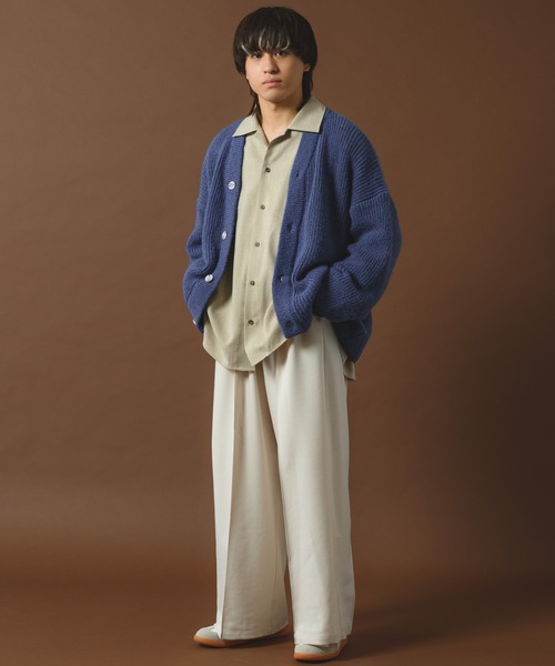 INTER FACTORY(インターファクトリー)の「古謝那伊留 - カラーカーディガン made in INTER FACTORY(カーディガン/ボレロ・メンズ・パープル/ブラウン/グリーン/ブラック/ブルー・SMALL/MEDIUM/LARGE)」の21枚目の写真