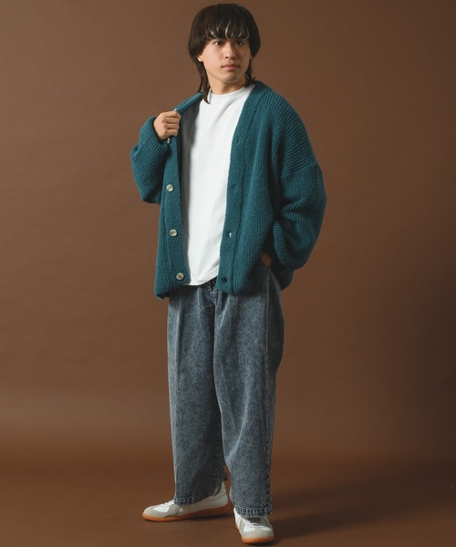 INTER FACTORY(インターファクトリー)の「古謝那伊留 - カラーカーディガン made in INTER FACTORY(カーディガン/ボレロ・メンズ・パープル/ブラウン/グリーン/ブラック/ブルー・SMALL/MEDIUM/LARGE)」の13枚目の写真