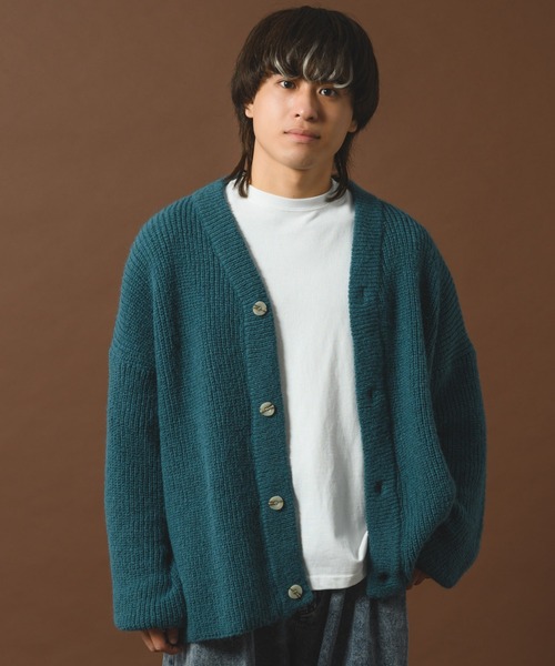 INTER FACTORY(インターファクトリー)の「古謝那伊留 - カラーカーディガン made in INTER FACTORY(カーディガン/ボレロ・メンズ・パープル/ブラウン/グリーン/ブラック/ブルー・SMALL/MEDIUM/LARGE)」の15枚目の写真