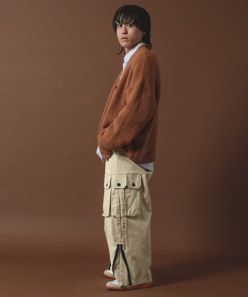 INTER FACTORY(インターファクトリー)の「古謝那伊留 - カラーカーディガン made in INTER FACTORY(カーディガン/ボレロ・メンズ・パープル/ブラウン/グリーン/ブラック/ブルー・SMALL/MEDIUM/LARGE)」の8枚目の写真