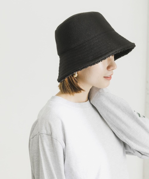 URBAN RESEARCH（アーバンリサーチ）の「リバーシブルボアハット（ハット・レディース・ベージュ/ブラック・FREE）」の3枚目の写真