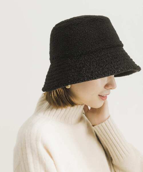 URBAN RESEARCH（アーバンリサーチ）の「リバーシブルボアハット（ハット・レディース・ベージュ/ブラック・FREE）」の6枚目の写真