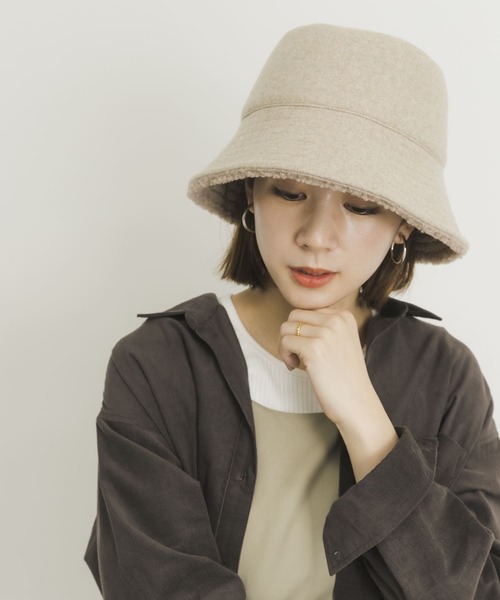 URBAN RESEARCH（アーバンリサーチ）の「リバーシブルボアハット（ハット・レディース・ベージュ/ブラック・FREE）」の15枚目の写真