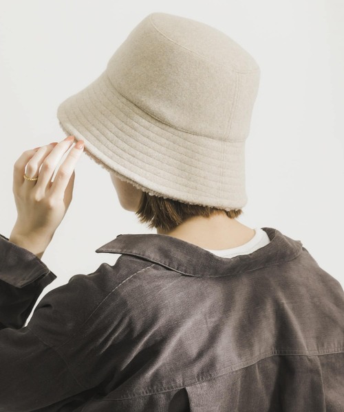 URBAN RESEARCH（アーバンリサーチ）の「リバーシブルボアハット（ハット・レディース・ベージュ/ブラック・FREE）」の17枚目の写真