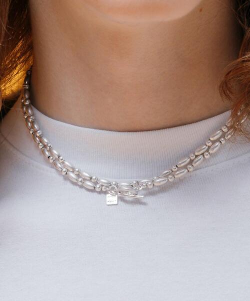 CITEN（シテン）の「＜CITEN＞ ビーズ 3WAY ネックレス（ネックレス・レディース・シルバー・FREE）」の3枚目の写真