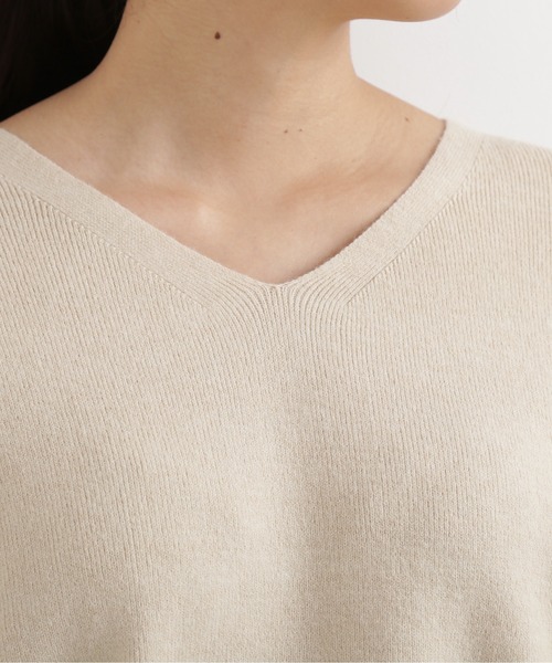 NATURAL BEAUTY BASIC（ナチュラルビューティーベーシック）の「ケーブルスカートニットセットアップ（ワンピース・レディース・ベージュ/ブラウン/ダークブルー・MEDIUM）」の15枚目の写真