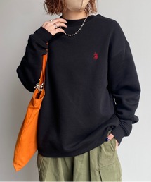 U.S. POLO ASSN. | 1ポイント刺繍 裏起毛クルーネック別注 ビッグシルエットスウェット(スウェット)