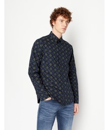 ARMANI EXCHANGE | 【A|X アルマーニ エクスチェンジ】SMILEY　オールオーバーロゴ　長袖シャツ/REGULAR(シャツ/ブラウス)