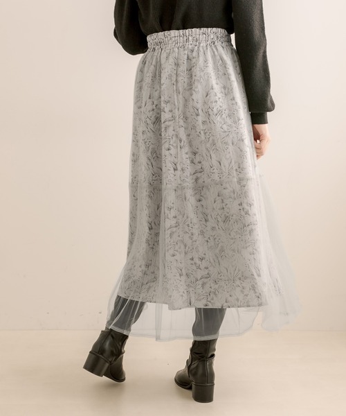 OLIVE des OLIVE（オリーブデオリーブ）の「チュール重ねプリーツスカート（スカート・レディース・アイボリー/ブラック/ライトグレー・FREE）」の20枚目の写真