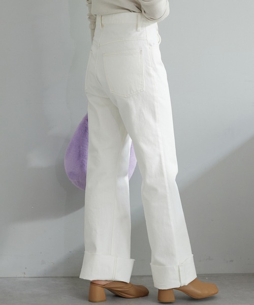 SHENERY（シーナリー）の「ロールアップワイドデニムパンツ（デニム