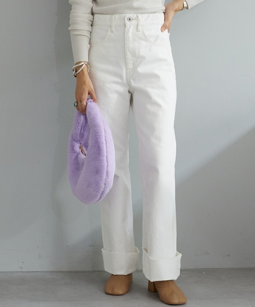 SHENERY（シーナリー）の「ロールアップワイドデニムパンツ（デニム