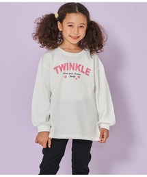 ラメプリント裏毛チュニック