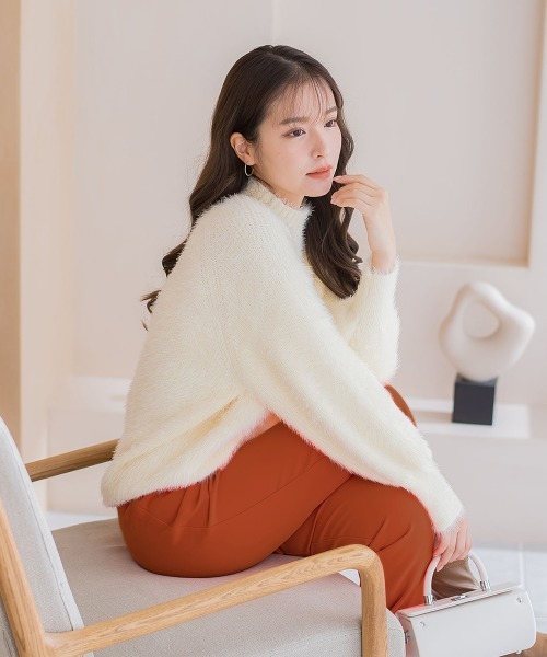 VICKY（ビッキー）の「モックネックシャギーニット《手洗い可能