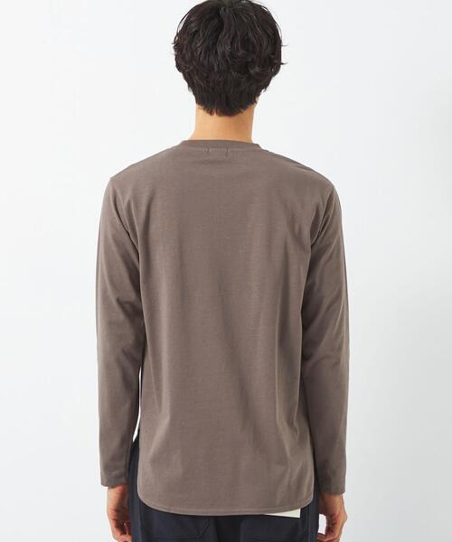 green label relaxing（グリーンレーベルリラクシング）の「ラウンドヘム クルーネック ロングスリーブ カットソー（Tシャツ/カットソー・メンズ・モカ/ホワイト/ライトグレー・M/L/S/XL）」の7枚目の写真