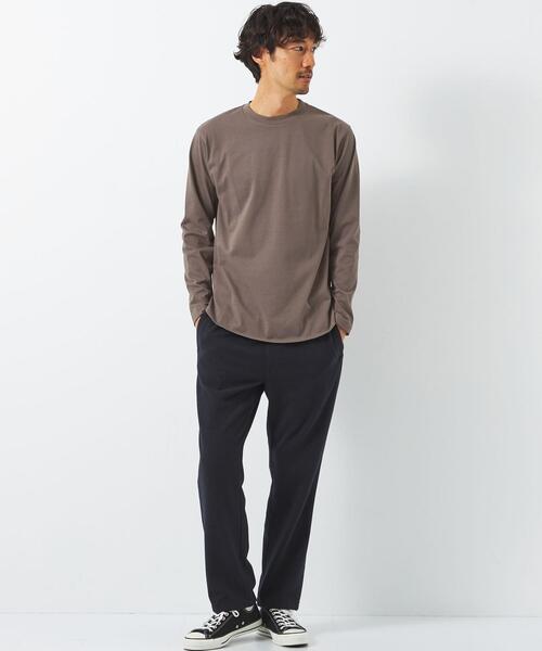 green label relaxing（グリーンレーベルリラクシング）の「ラウンドヘム クルーネック ロングスリーブ カットソー（Tシャツ/カットソー・メンズ・モカ/ホワイト/ライトグレー・M/L/S/XL）」の10枚目の写真
