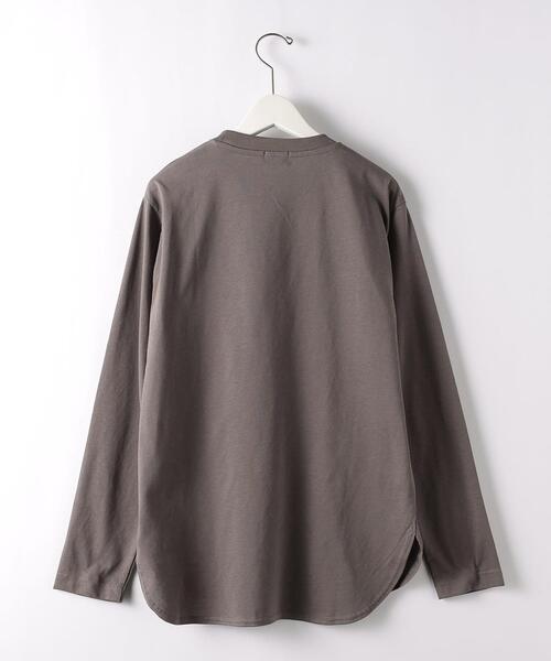 green label relaxing（グリーンレーベルリラクシング）の「ラウンドヘム クルーネック ロングスリーブ カットソー（Tシャツ/カットソー・メンズ・モカ/ホワイト/ライトグレー・M/L/S/XL）」の11枚目の写真