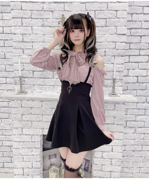 【即日発送】MARS バックレースブラウス　シャツ 即日発送】MARS バックレースブラウス シャツ（MA*RS】レース