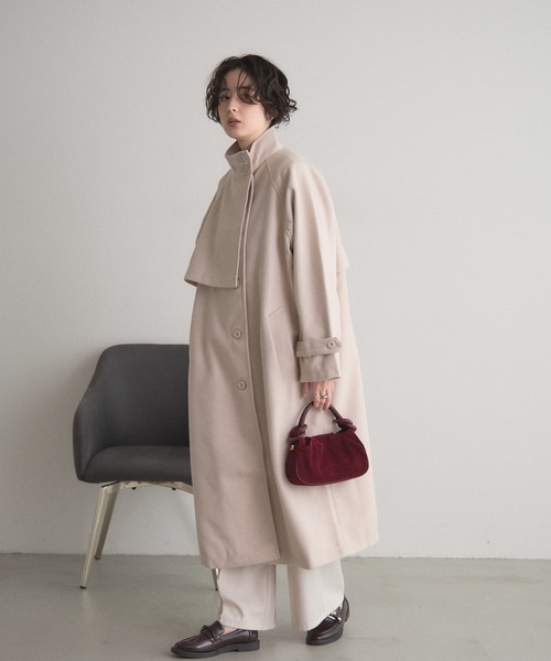 ZOZO限定】ウールライクスタンドカラーロングコート（その他アウター