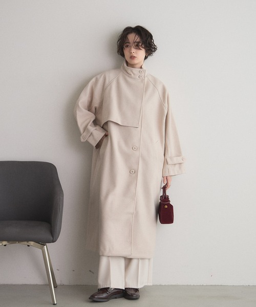ZOZO限定】ウールライクスタンドカラーロングコート（その他アウター