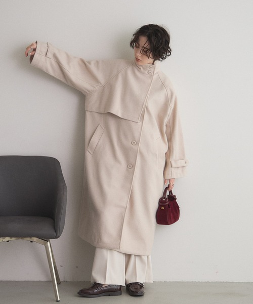 ZOZO限定】ウールライクスタンドカラーロングコート（その他アウター