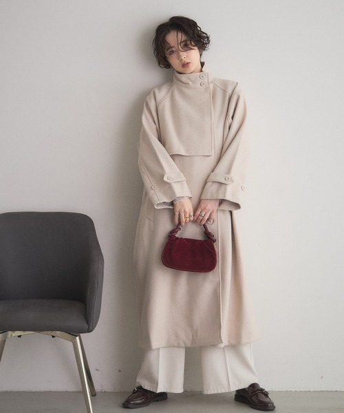 ZOZO限定】ウールライクスタンドカラーロングコート（その他アウター