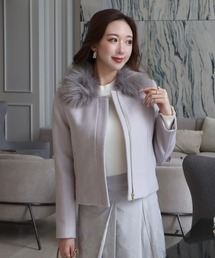 ROYAL PARTY | ウールノーカラージャケット(ノーカラージャケット)