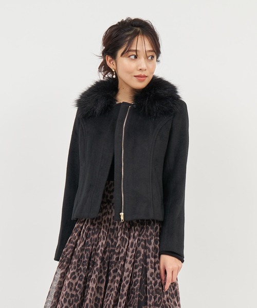 ROYAL PARTY(ロイヤルパーティー)の「ウールノーカラージャケット(ノーカラージャケット・レディース・ブラック/ライトグレー/オフホワイト・MEDIUM/SMALL)」の17枚目の写真