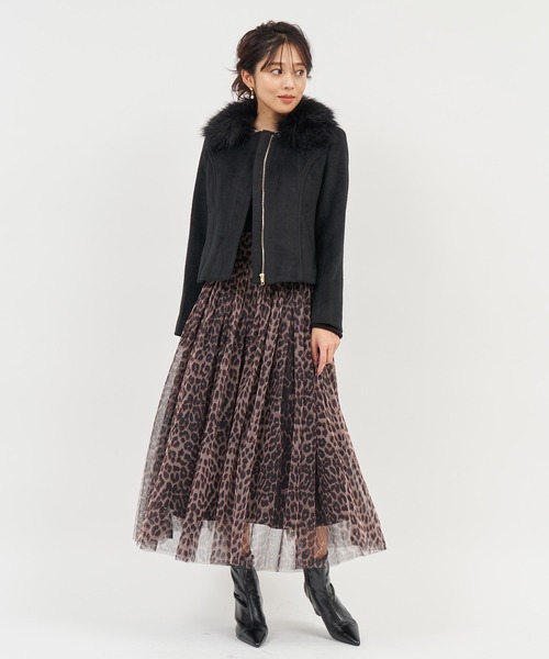 ROYAL PARTY(ロイヤルパーティー)の「ウールノーカラージャケット(ノーカラージャケット・レディース・ブラック/ライトグレー/オフホワイト・MEDIUM/SMALL)」の18枚目の写真