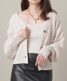 SPINNS | 【セットアイテム】ショートカーディガン＋ニットキャミソール(カーディガン/ボレロ)