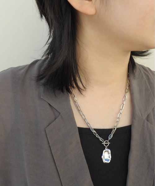 ieLS（イエルズ）の「金属アレルギー対応「ieLS」ステンレス　ダブルチェーンデザインネックレス（ネックレス・メンズ・ゴールド/シルバー・ONE SIZE）」の11枚目の写真