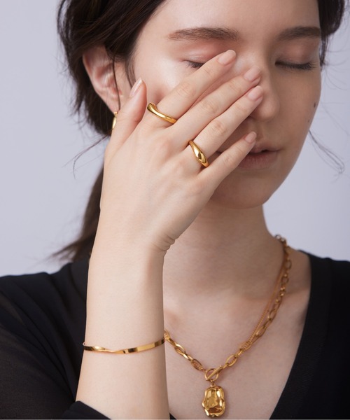 ieLS（イエルズ）の「金属アレルギー対応「ieLS」ステンレス　ダブルチェーンデザインネックレス（ネックレス・メンズ・ゴールド/シルバー・ONE SIZE）」の3枚目の写真