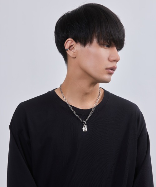 ieLS（イエルズ）の「金属アレルギー対応「ieLS」ステンレス　ダブルチェーンデザインネックレス（ネックレス・メンズ・ゴールド/シルバー・ONE SIZE）」の13枚目の写真