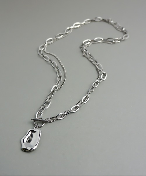 ieLS（イエルズ）の「金属アレルギー対応「ieLS」ステンレス　ダブルチェーンデザインネックレス（ネックレス・メンズ・ゴールド/シルバー・ONE SIZE）」の15枚目の写真