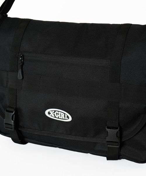 X-girl(エックスガール)の「OVAL LOGO MESSENGER BAG(ショルダーバッグ・レディース・ブラック/グレー・ONE SIZE)」の8枚目の写真