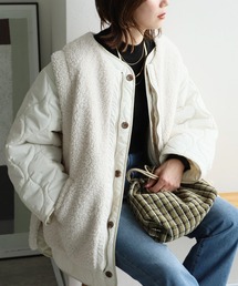 reca | ボアベスト付きキルティングジャケット(その他アウター)