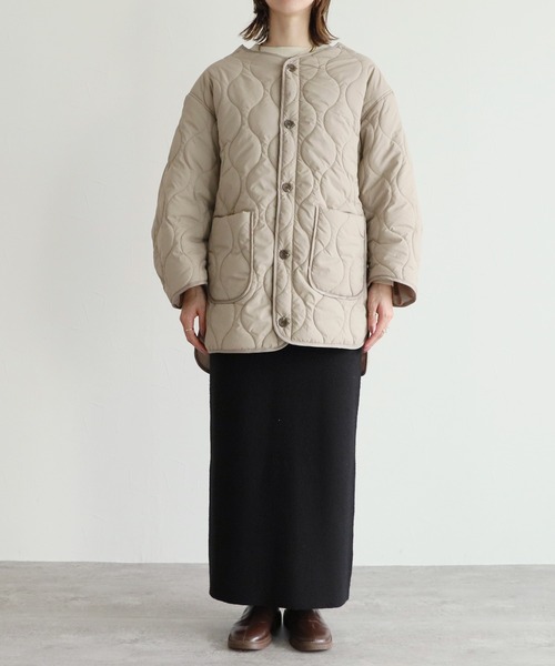 reca（レカ）の「ボアベスト付きキルティングジャケット（その他アウター・レディース・アイボリー/ベージュ/ブラック・M）」の12枚目の写真