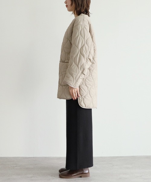 reca（レカ）の「ボアベスト付きキルティングジャケット（その他アウター・レディース・アイボリー/ベージュ/ブラック・M）」の13枚目の写真