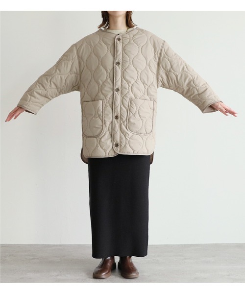 reca（レカ）の「ボアベスト付きキルティングジャケット（その他アウター・レディース・アイボリー/ベージュ/ブラック・M）」の15枚目の写真